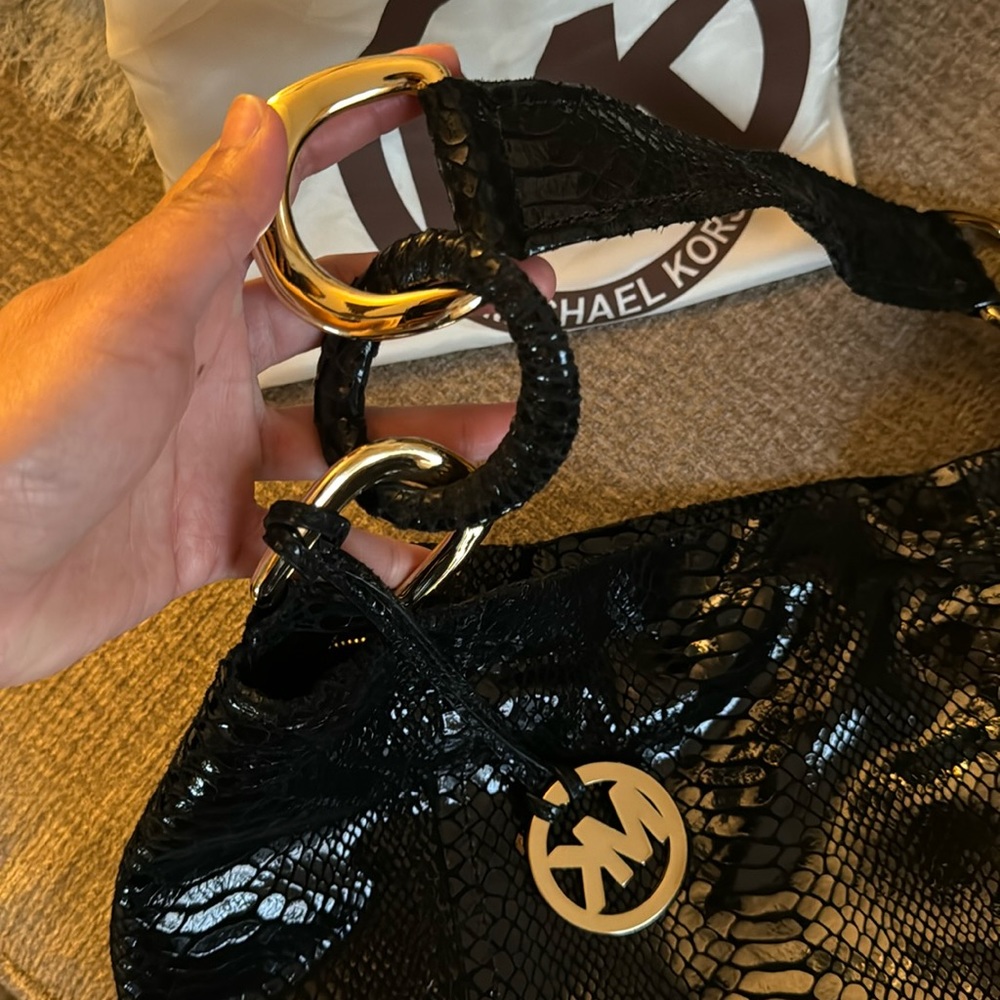 Michael Kors Python Shoulder Bag With Dustbag - image 3